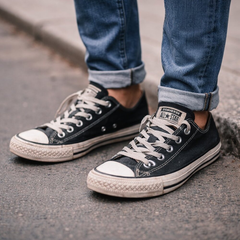Converse All Star Low Top Black & White – Men’s US 4.5